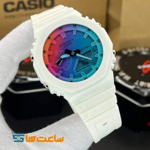 ساعت زنانه و مردانه کاسیو جیشاک سفید Casio G-Shock GA-2100