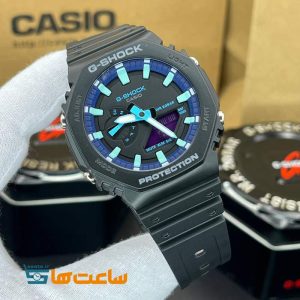 ساعت زنانه و مردانه کاسیو جیشاک مشکی آبی سبز Casio G-Shock GA-2100