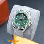 ساعت مچی امگا سیمستر بند حصیری سبز Omega Seamaster 007