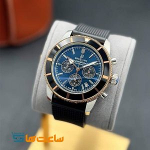 ساعت برایتلینگ مردانه کرنوگراف مشکی قاب رزگلد صفحه ابی Breitling Super Ocean