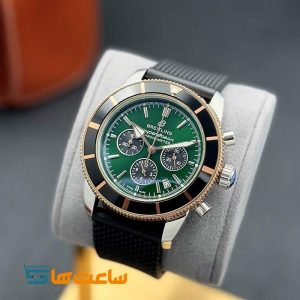 ساعت برایتلینگ مردانه کرنوگراف مشکی رزگلد سبز Breitling Super Ocean