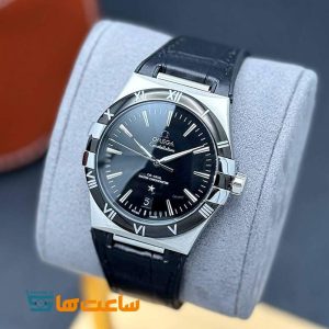 ساعت مچی امگا کانسلیشن چرم سیلور مشکی Omega Constellation Co-Axial Master