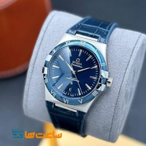 ساعت مچی امگا کانسلیشن چرم سورمه ای سیلور Omega Constellation Co-Axial Master