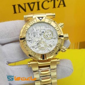 ساعت اینویکتا مردانه مدل سوباکو کرنوگراف گلد سفید INVICTA SUBAQUA