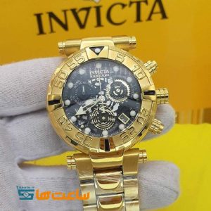 ساعت اینویکتا مردانه مدل سوباکو کرنوگراف گلد مشکی INVICTA SUBAQUA