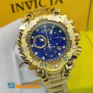 ساعت مردانه اینویکتا مدل گلادیاتور گلد آبی INVICTA