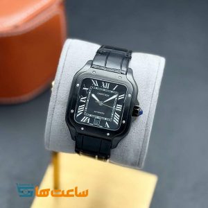 ساعت مردانه کارتیر سانتوس اتومات تمام مشکی Cartier Santos