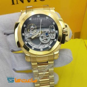 ساعت اینویکتا مردانه اتوماتیک گلد مشکی Invicta AutoMatic
