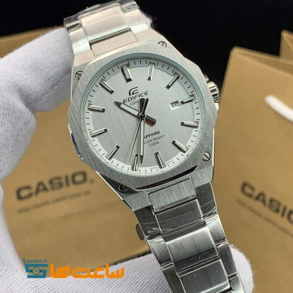 ساعت مردانه کاسیو ادیفایس سیلور سفید Casio