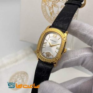 ساعت مچی زنانه ورساچه گلد بند چرمی Versace Couture