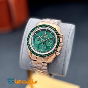 ساعت مچی مردانه امگا اسپیدمستر رزگلد سبز Omega Speedmaster
