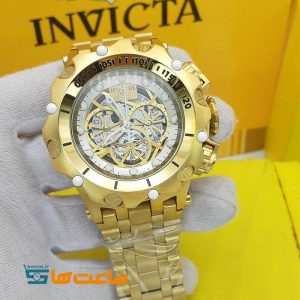ساعت مچی مردانه اینویکتا هیبرید گلد سفید INVICTA Hybrid
