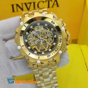 ساعت مچی مردانه اینویکتا هیبرید گلد مشکی INVICTA Hybrid