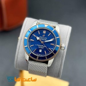 ساعت مچی مردانه برایتلینگ سیلور رزگلد آبی Breitling Superocean Heritage