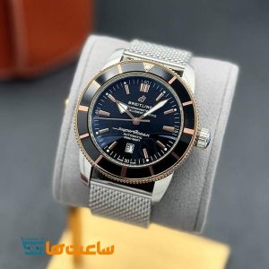ساعت مچی مردانه برایتلینگ سیلور رزگلد مشکی Breitling Superocean Heritage