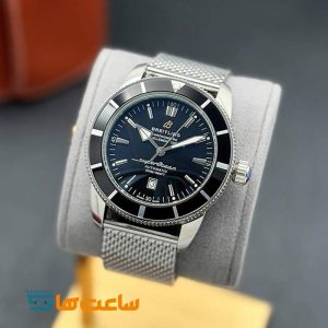 ساعت مچی مردانه برایتلینگ سیلور مشکی Breitling Superocean Heritage