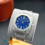 ساعت مچی مردانه بولگاری سیلور آبی Bvlgari Octo Solotempo