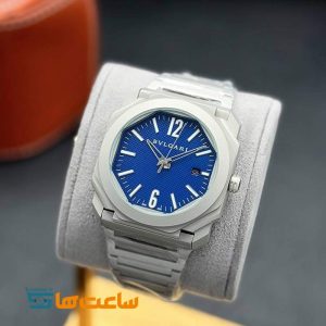 ساعت مچی مردانه بولگاری سیلور آبی Bvlgari Octo Solotempo