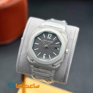 ساعت مچی مردانه بولگاری سیلور طوسی Bvlgari Octo Solotempo