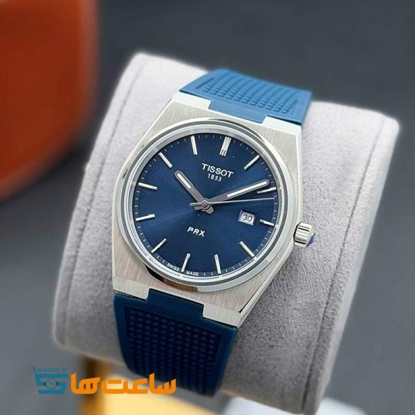 ساعت مچی مردانه تیسوت سیلور سورمه ای Tissot PRX Powermatic