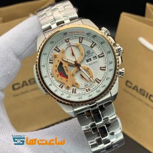ساعت مچی مردانه کاسیو ادیفایس سیلور سفید گلد Casio Edifice