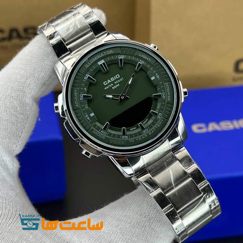 ساعت مچی مردانه کاسیو سیلور سبز Casio