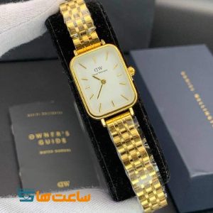ساعت دنیل ولینگتون زنانه مدل کوادرو گلد سفید Daniel Wellington