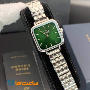 ساعت دنیل ولینگتون زنانه مربع سیلور سبز Daniel Wellington