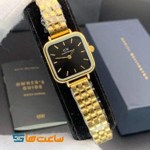 ساعت دنیل ولینگتون زنانه مربع گلد مشکی Daniel Wellington