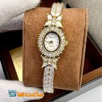 ساعت رویال کرون بند نقره ای تک دور گلد سفید ROYAL CROWN