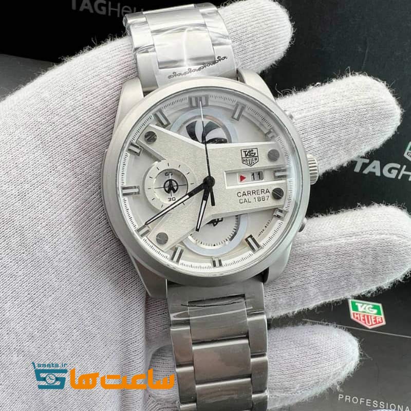 ساعت مردانه تگ هویر کررا سیلور سفید Tag Heuer Carrera cr7