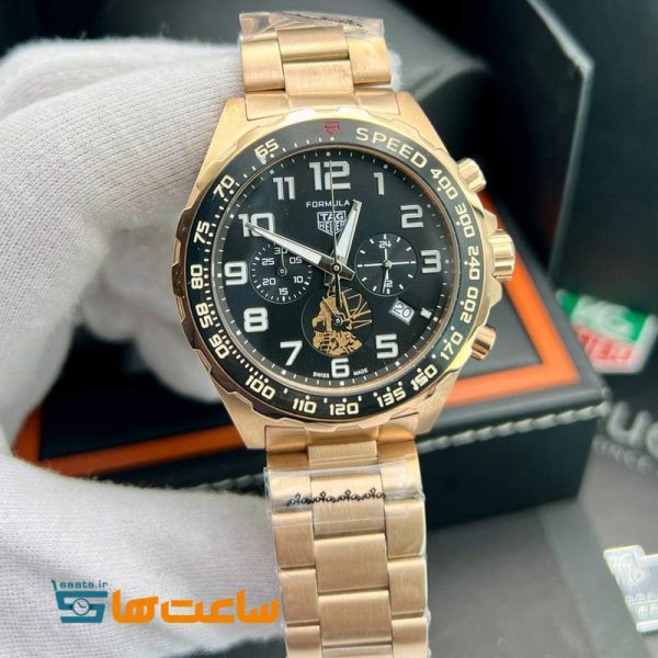 ساعت مچی مردانه تگ هویر فرمول یک گلد مشکی TAG HEUER Formula 1
